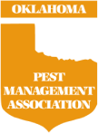 Yellow Oklahoma Pest Management Association logo.